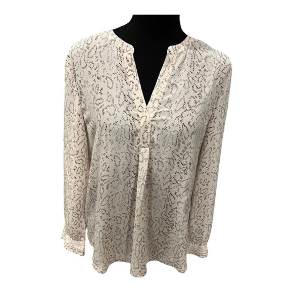 Joie Peterson Silk Snake Print Blouse Pink Size Small - Picture 1 of 11